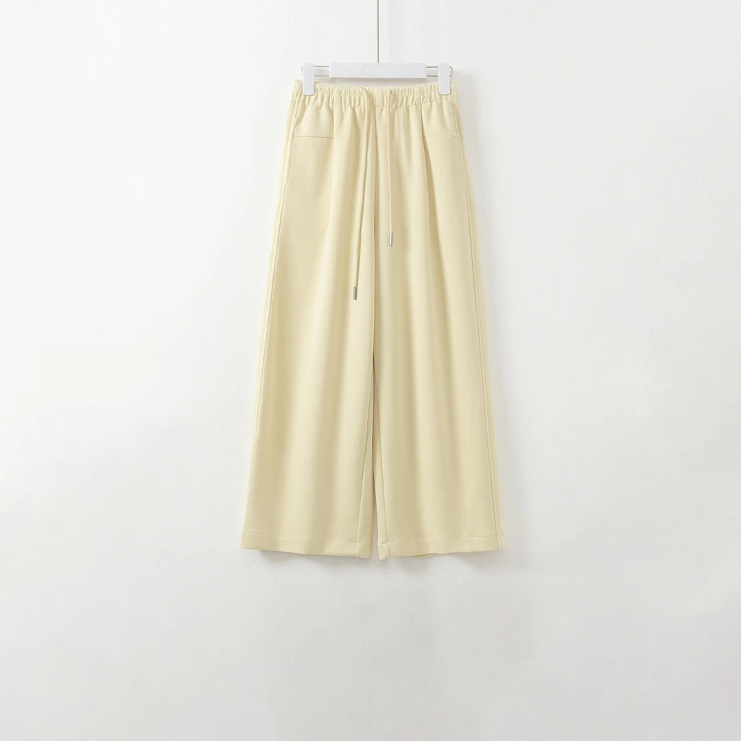 几里与麻【奶芙裤】百搭简约时尚舒适裤子 裤长93 2031483