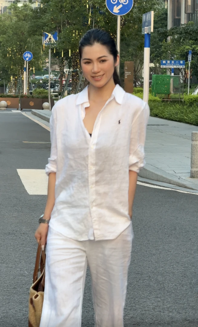 {气泡咕噜咕噜}亚麻衬衫法式慵懒风防晒薄款衬衫女Y8350