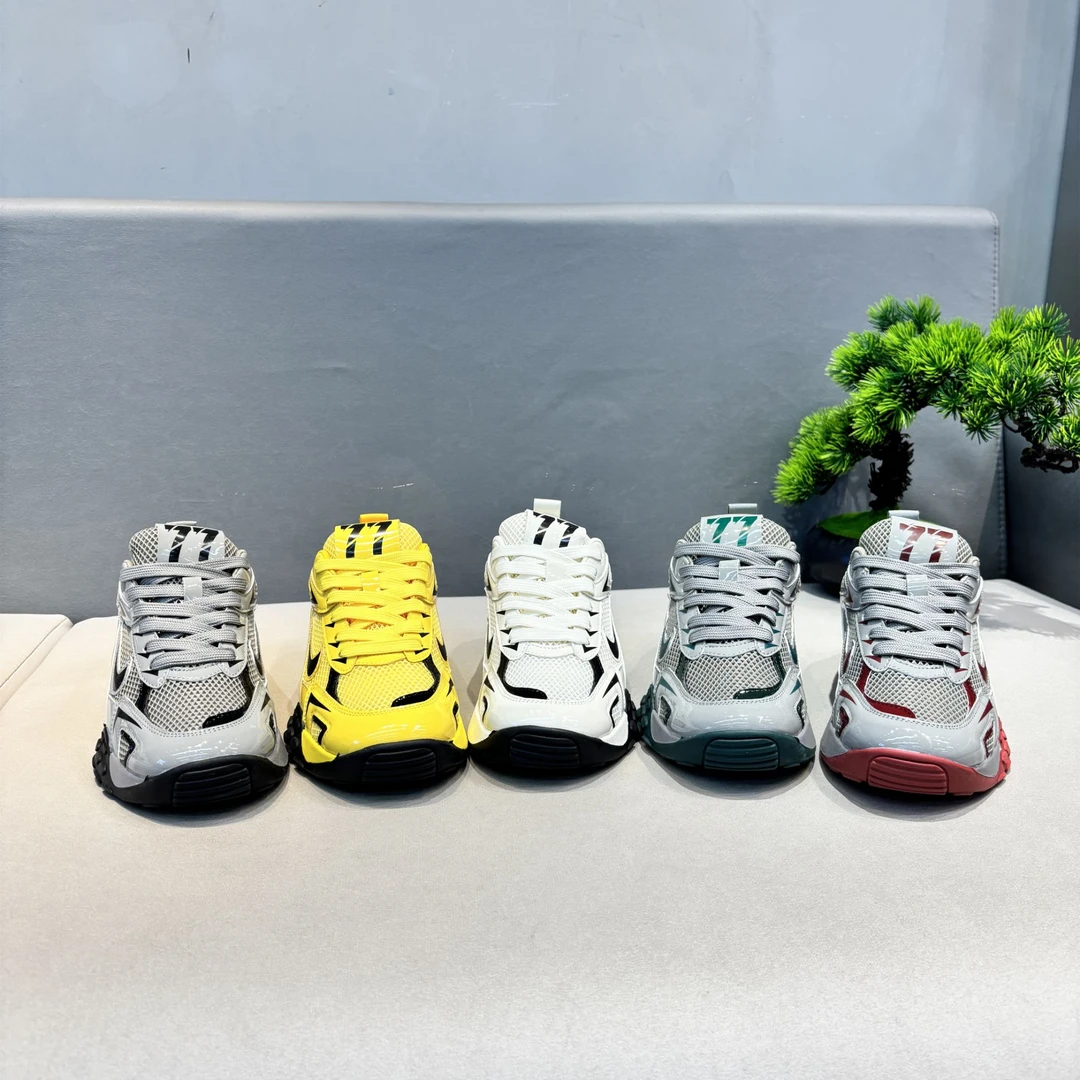 【皮鞋码】2025春夏潮流男款皮网拼接系带舒适低帮时尚休闲鞋