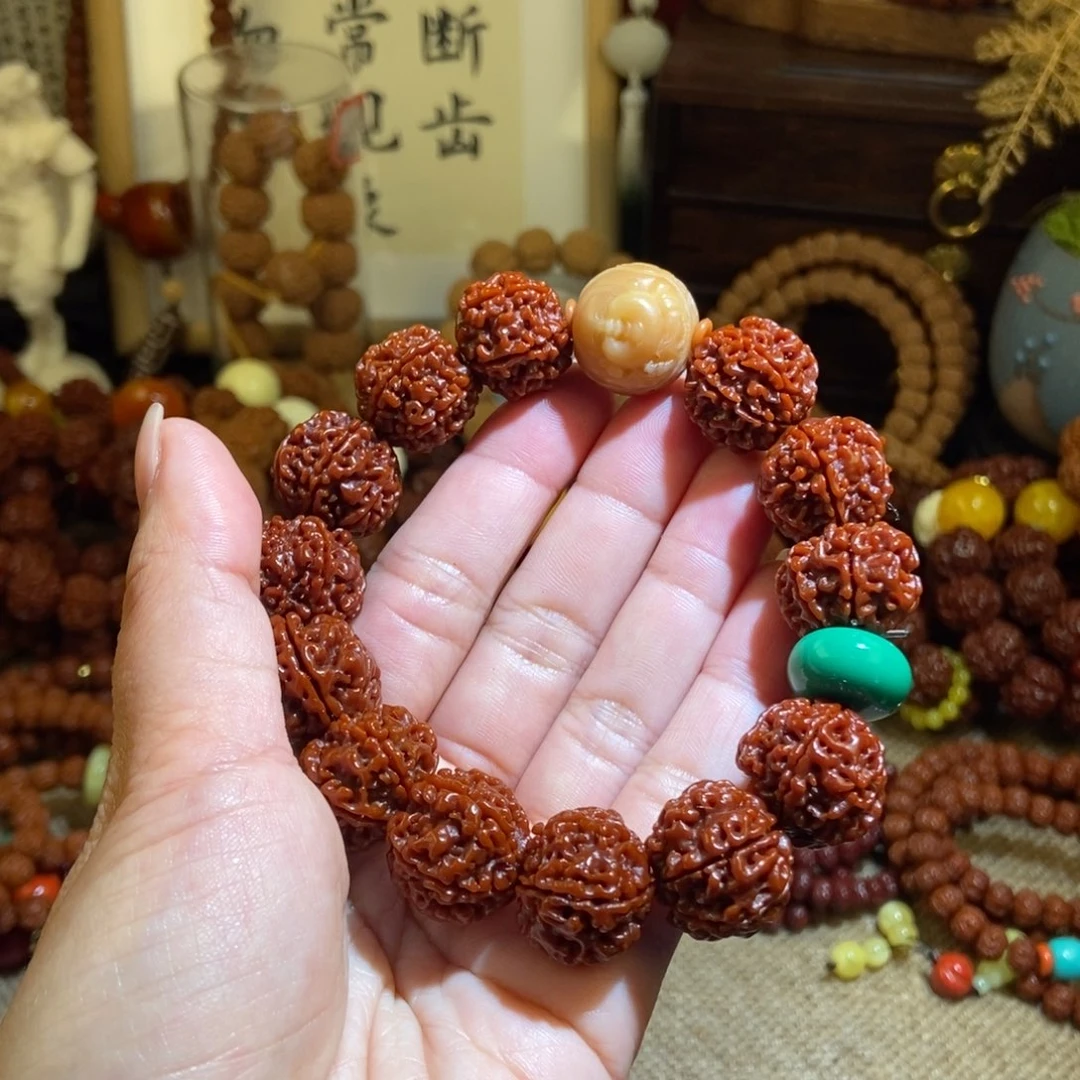 金刚菩提手串206玉化双面