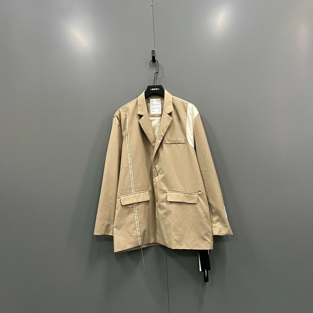 99新 maje jp919 FPR 卡其色宽松西服 XL 016023