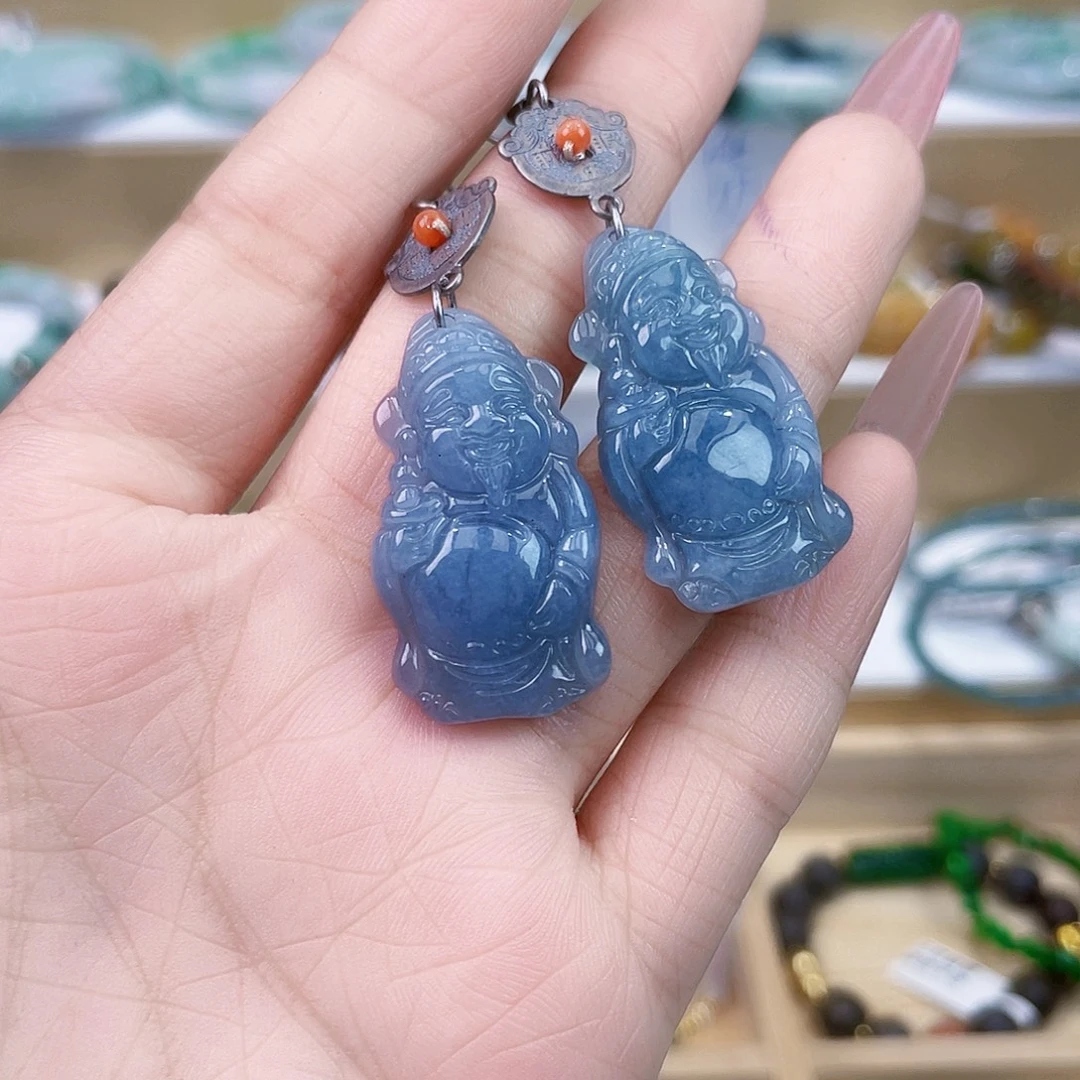 翡翠未镶嵌手链耳坠