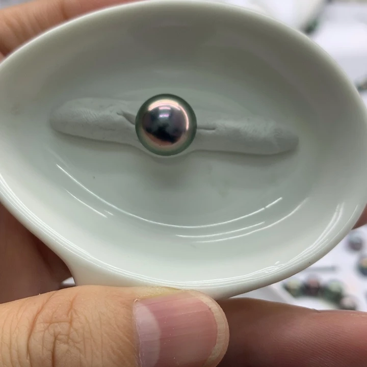 海水珍珠裸珠11+孔雀绿辣炫 安安