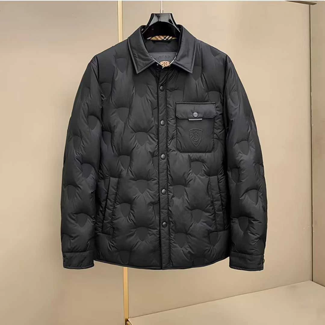 55079    新款男士高奢商务休闲方领鹅绒服