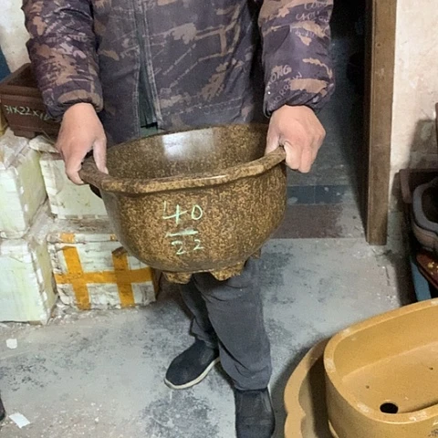 紫砂花盆手工制作