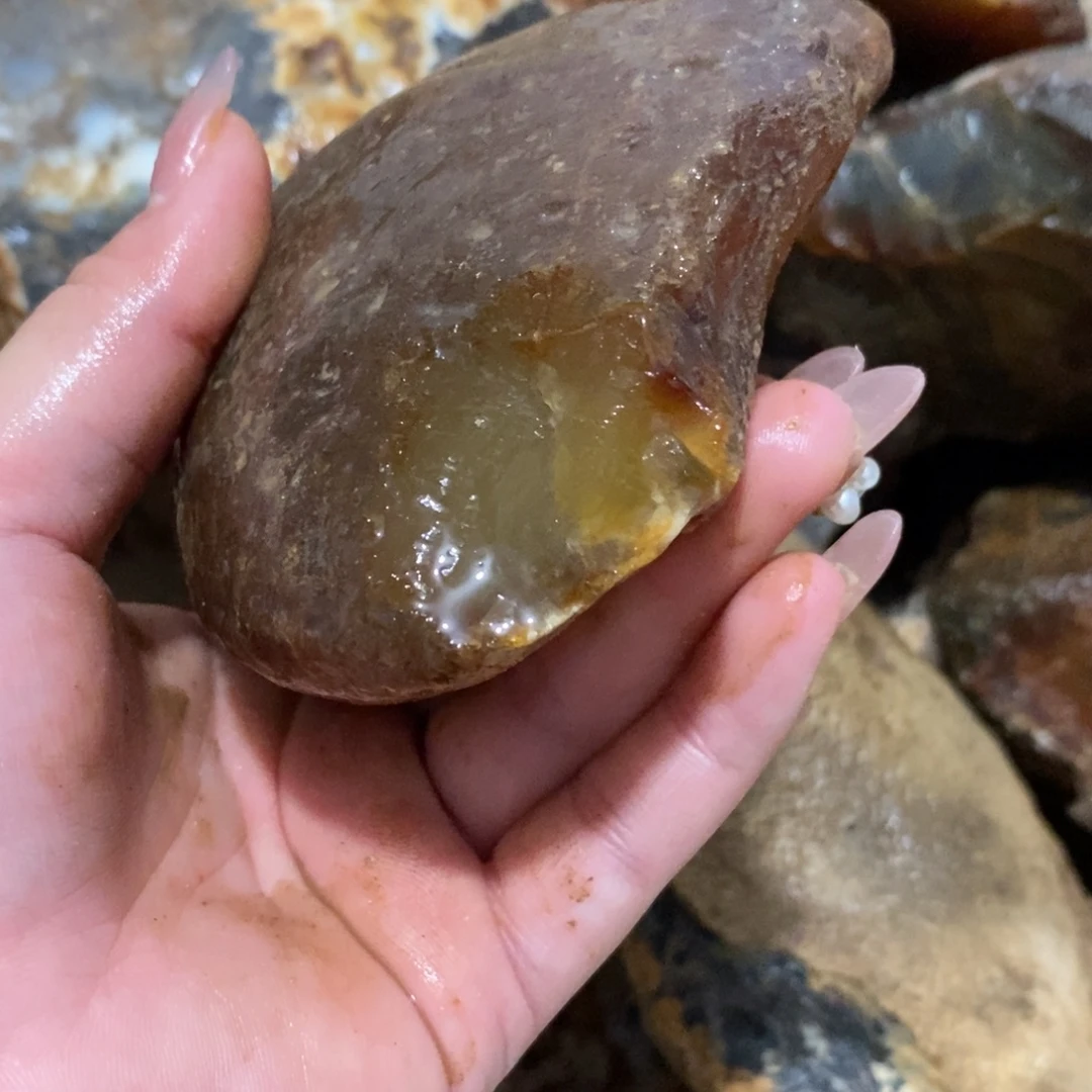 晚****定制玛瑙原石切割不退不换