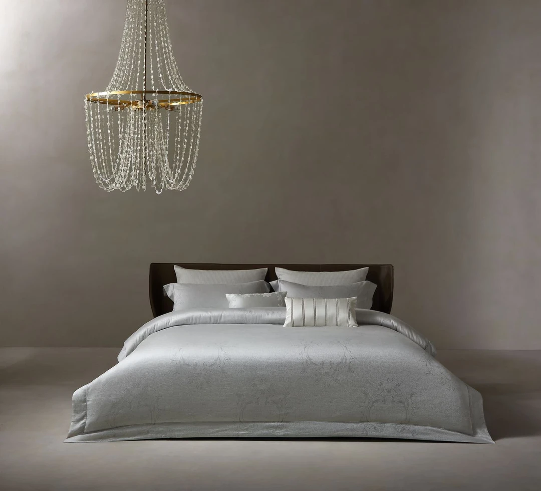 【慕瑞莎】轻奢简约厚织提花工艺纯色加厚保暖被套款五件套