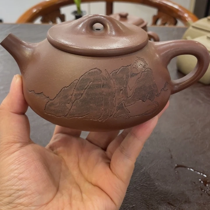 紫砂茶壶底槽清石瓢，瑕疵，不退不换