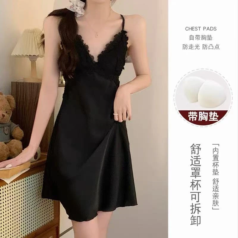 NN541-时尚新款女装睡衣舒适性感亲肤法式纯欲风纯欲风
