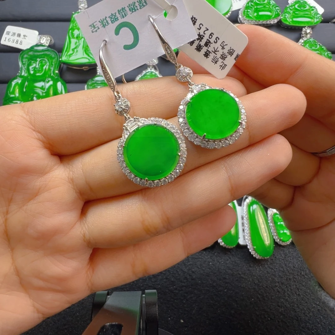 翡翠银S925镶嵌颈饰