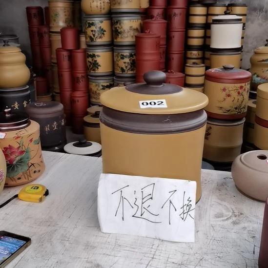 紫砂茶叶罐宝塔素面不退不换002