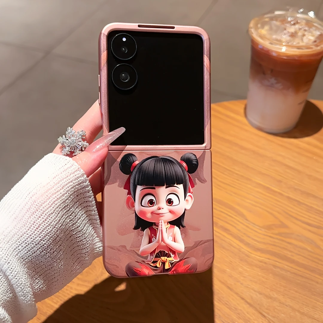 适用【小米XFLIP】新品石矶金属漆折叠防摔高质感支架手机壳女款