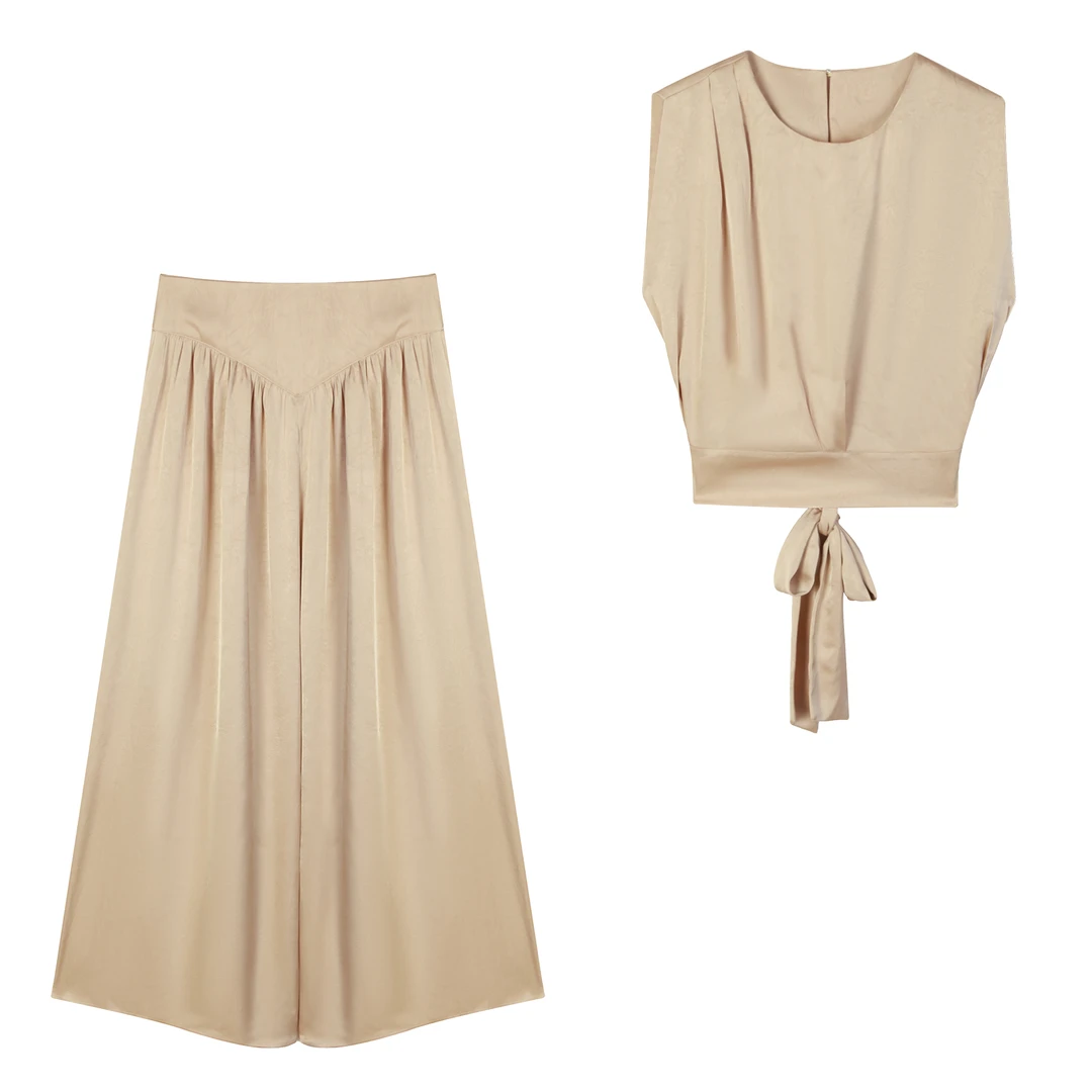 冰冰「鎏金岁月」铭顺夏季气质百搭洋气减龄设计感套装BBC5TZ5034