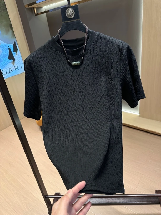 夏季新款潮流时尚男士男装设计款青春风氛围感休闲宽松百搭短袖款