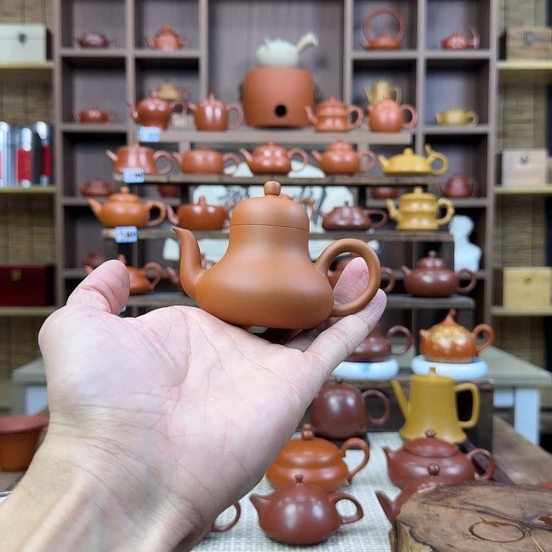茶壶紫砂潮州手拉壶鸡蛋黄泥思婷
