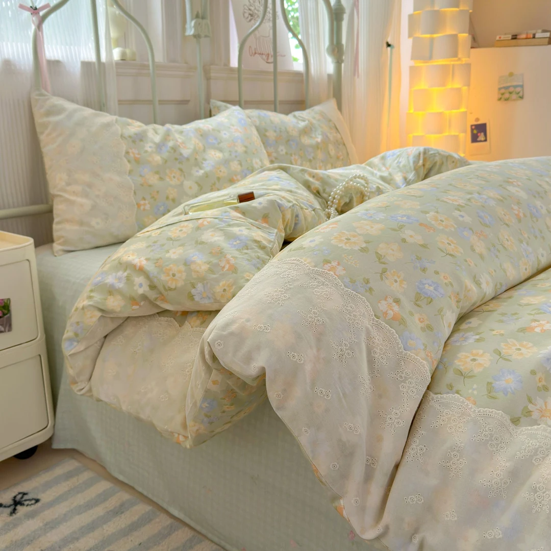 美玲 绿野仙踪花边款系列双面全棉花边三件套四件套设计