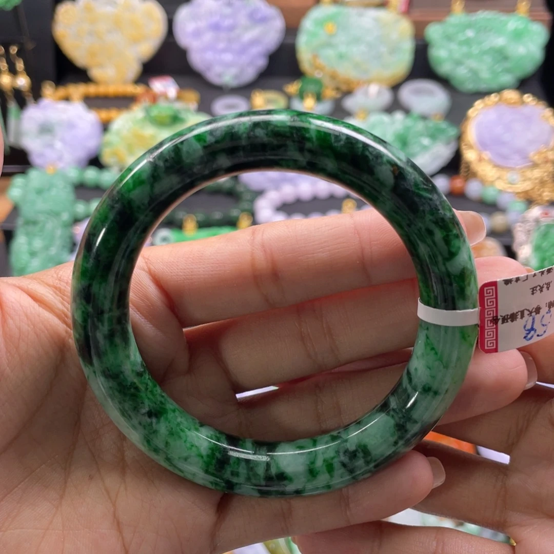 翡翠未镶嵌手镯代编织