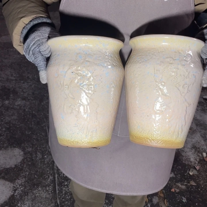 紫砂花盆口17高24瑕疵瑕疵