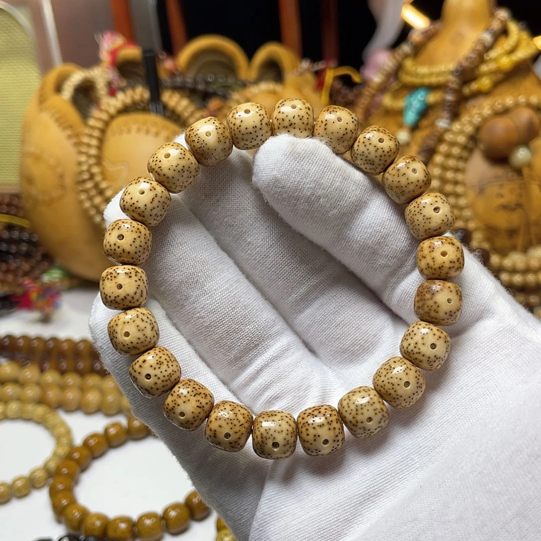 手串星月菩提10.5老型桶金花虎皮