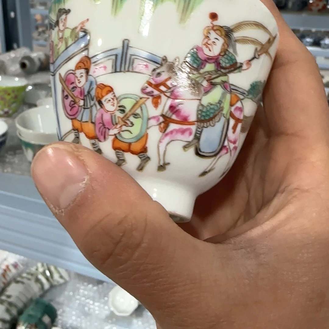 瓷片摆件手绘瓷器全部处理