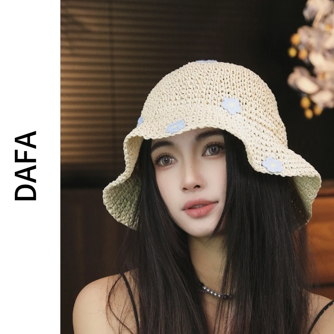 DAFA(A003)日常沙滩女百搭夏天海边遮阳防晒草编度假凉帽大帽檐
