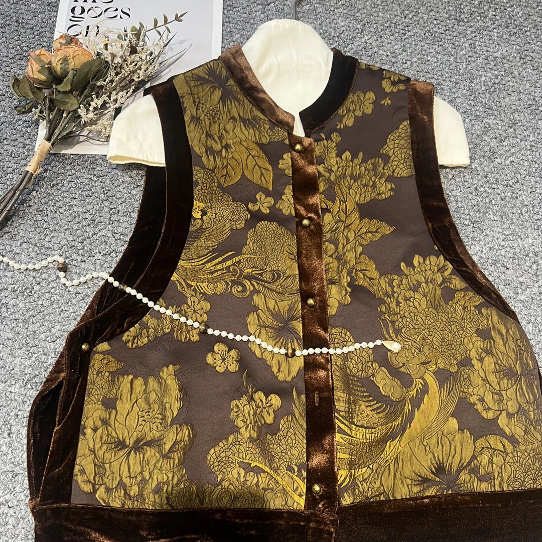 南油朱朱黄色马甲1373