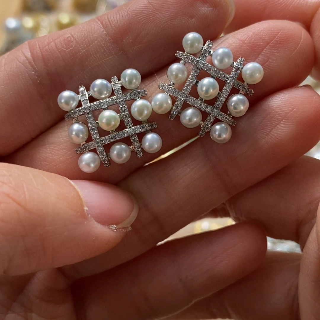 淡水珍珠耳饰未镶嵌