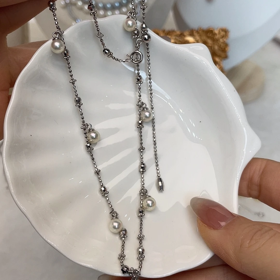 颈饰海水珍珠银S925镶嵌