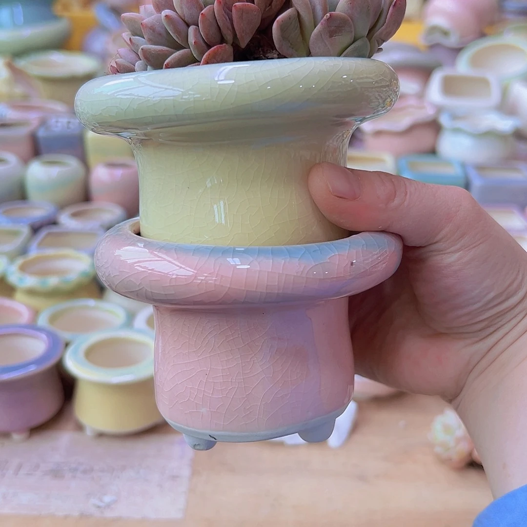 陶瓷花盆当场满12包邮