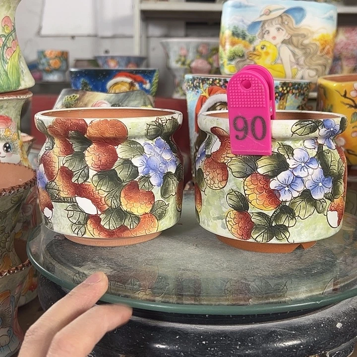 满38包邮 景德镇手绘花盆性价比超高