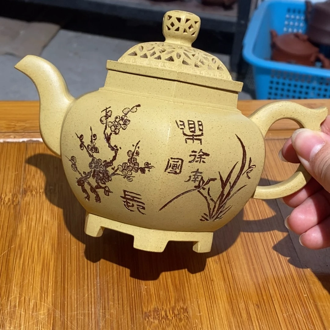 茶壶紫砂紫砂壶。紫砂壶。