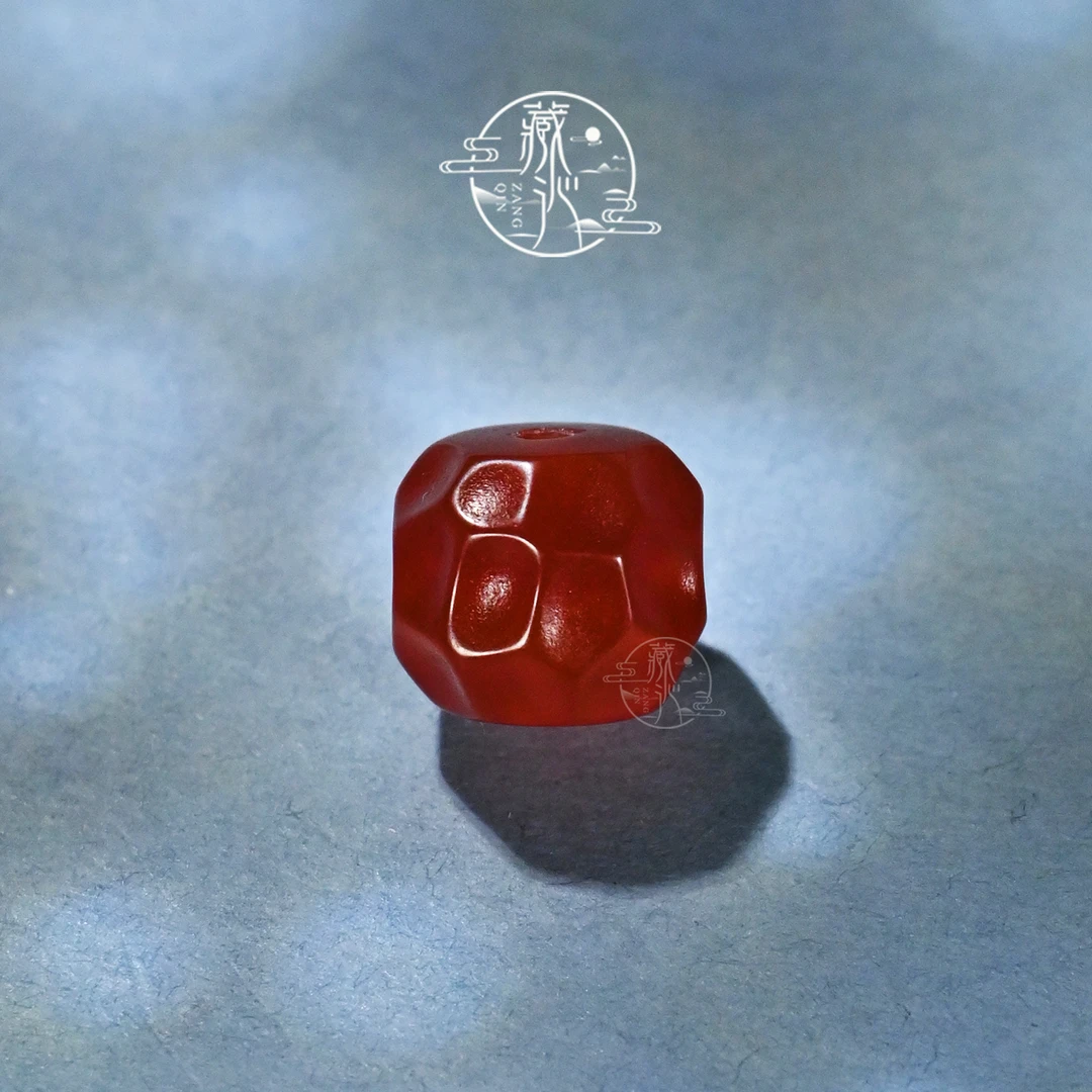 8/10/12MM红玛瑙深坑无相直切文玩配饰108手串搭配顶珠腰珠散珠子