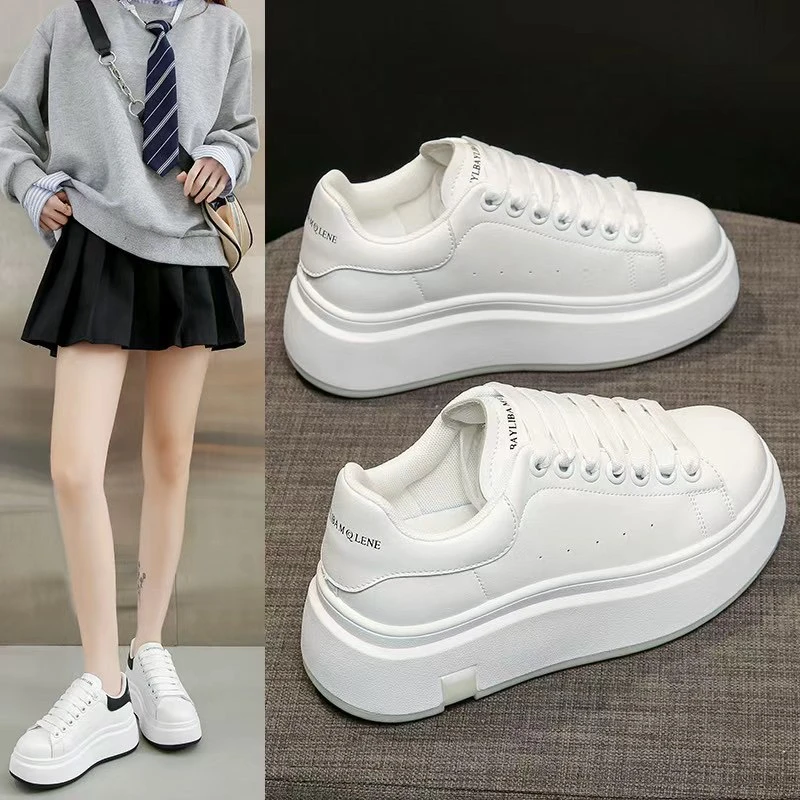 5公分松高厚底小白鞋脚感舒适时尚百搭休闲鞋春秋