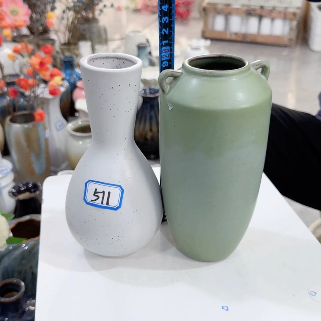 不***钱511号一对陶瓷高20厘米微瑕