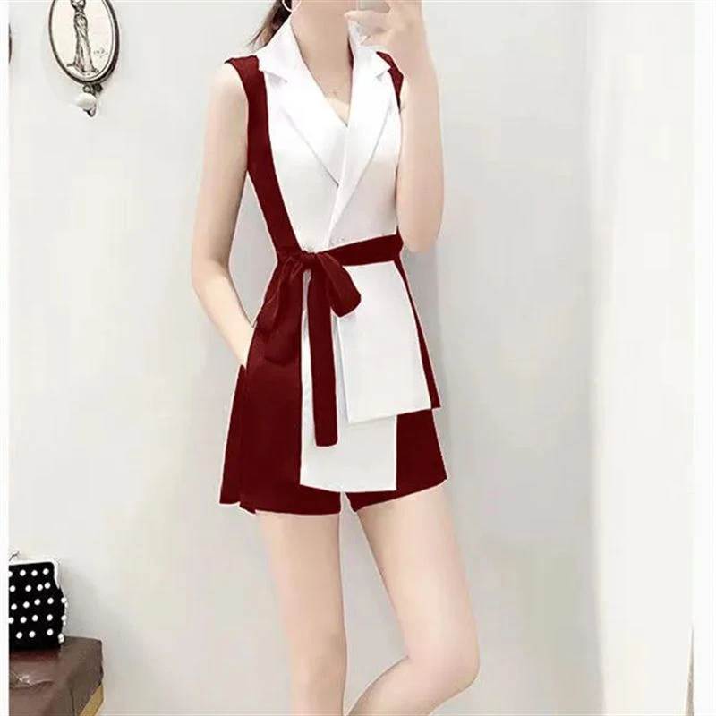 洋气西服套装女2025夏季新款韩版时尚西装气质短裤休闲两件套女装