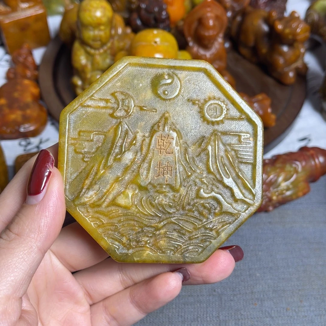 蛇纹石玉合金颈饰