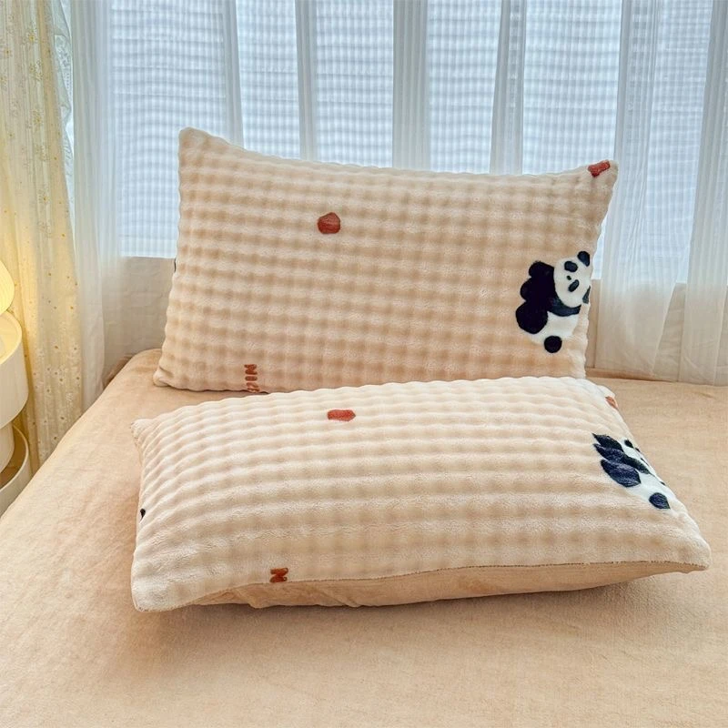 301 牛奶绒枕套个别瑕疵 清新花卉简约学生宿舍 直播间拍对应编号