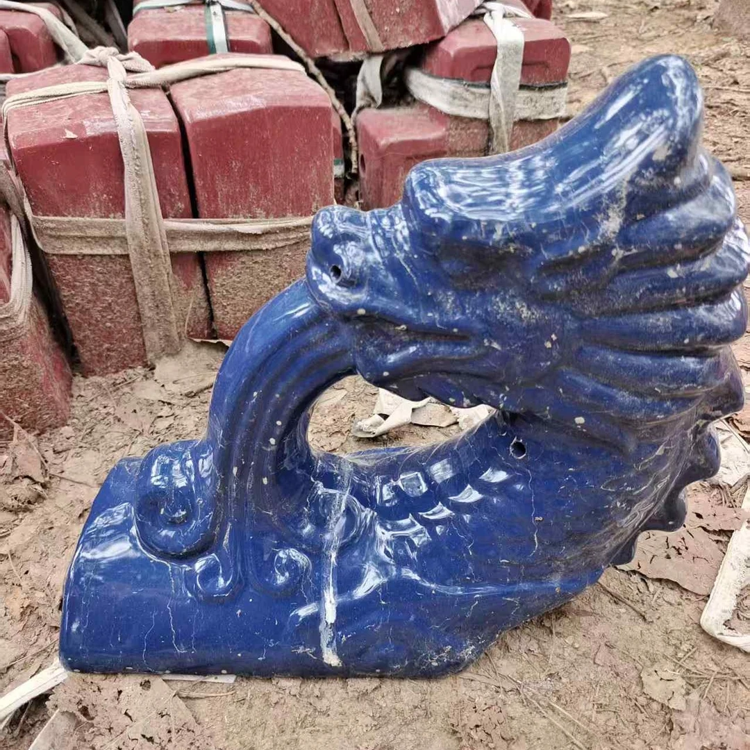 古建屋脊翘脚五脊六兽双龙戏珠正吻宝鼎