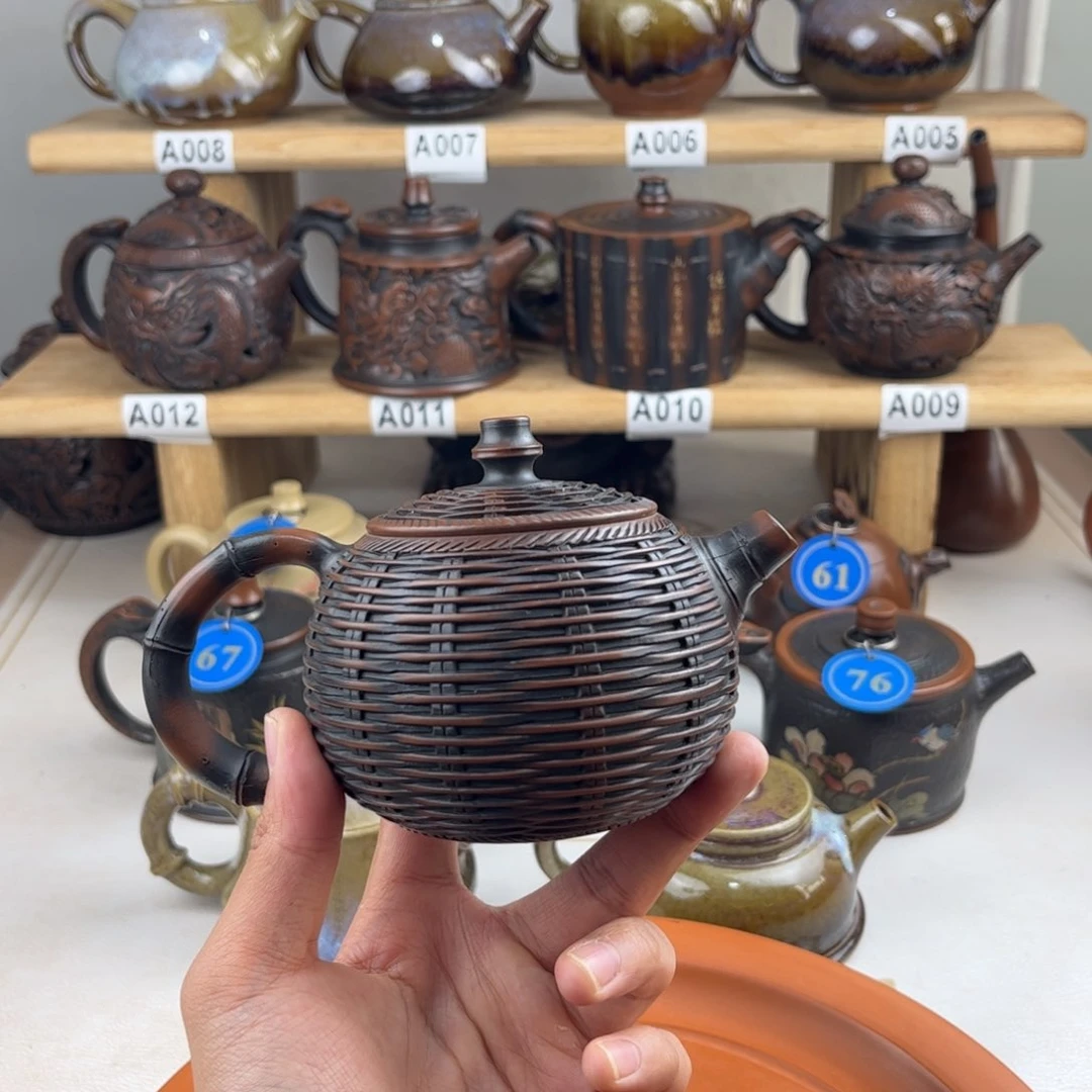 壶230cc 建水紫陶全手工制作，老手艺人精工制作