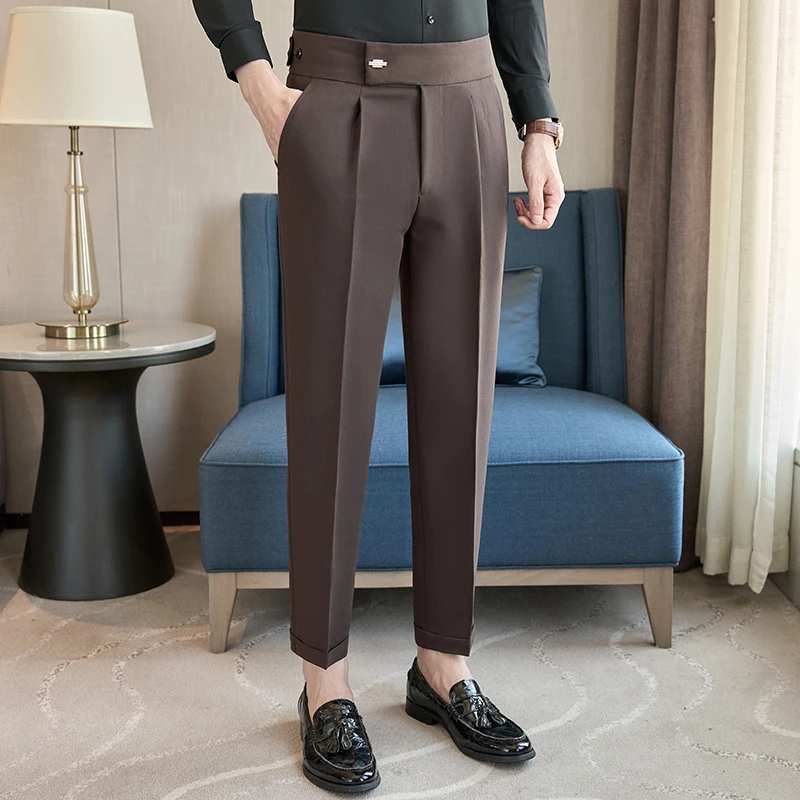 轻奢高端帅气修身西裤男士2025年新款秋季高级感痞帅休闲西装裤子