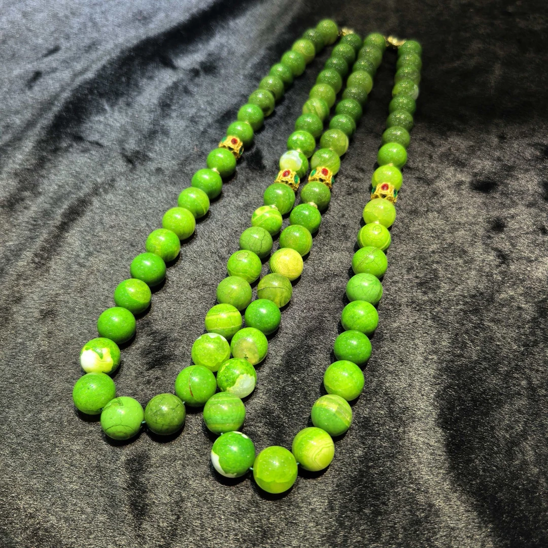 S8297-玄武益母草绿玛瑙项链-送礼佳品-多样性只发一件