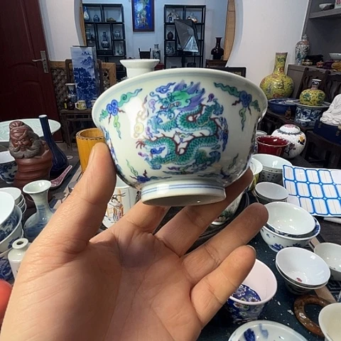 杯唱***螺陶瓷工艺品摆件