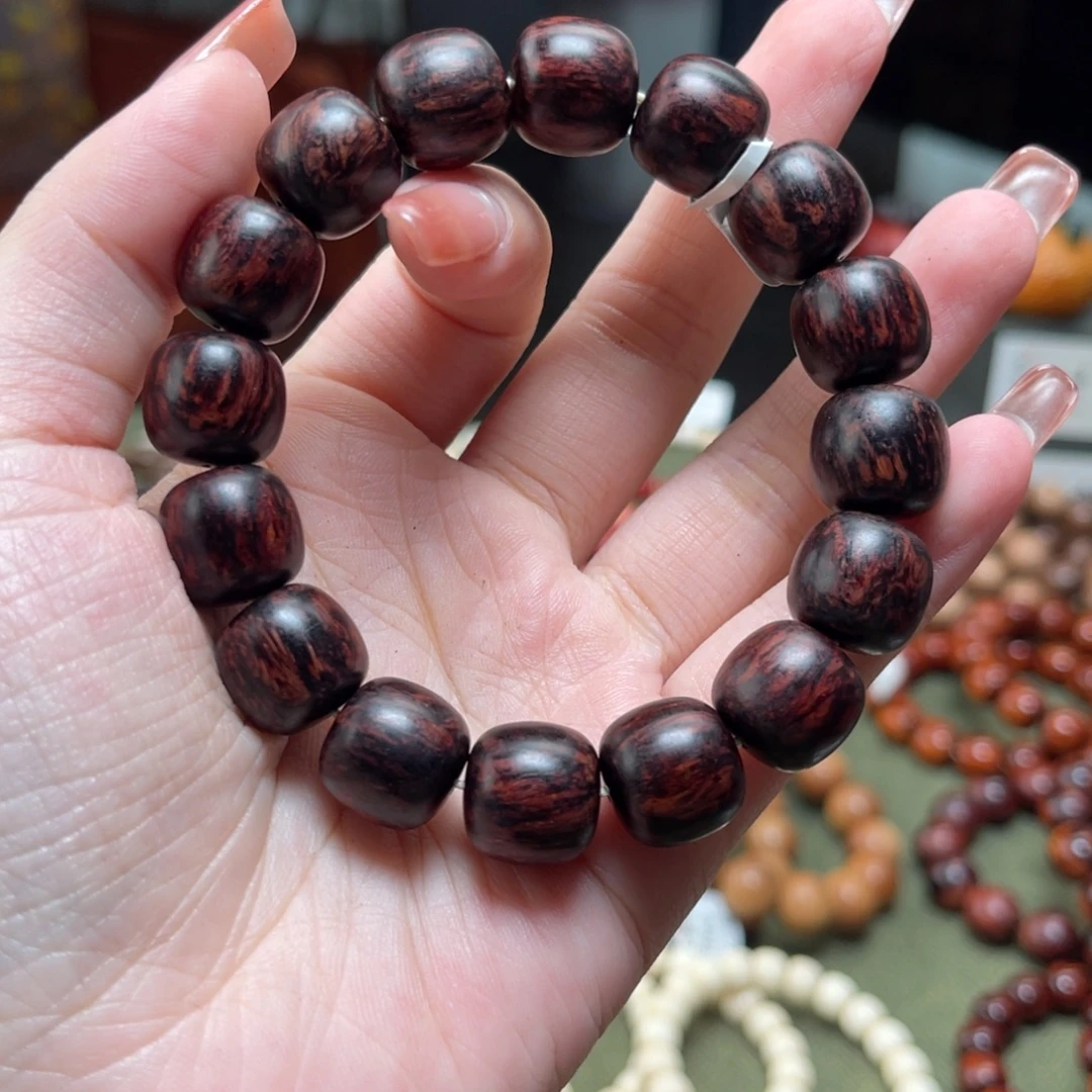 降真香手串/手链1314黑玉爆满芝麻273