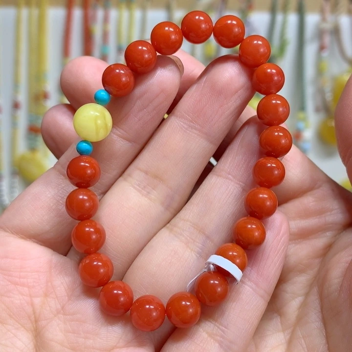 南红玛瑙手链未镶嵌7.8m m