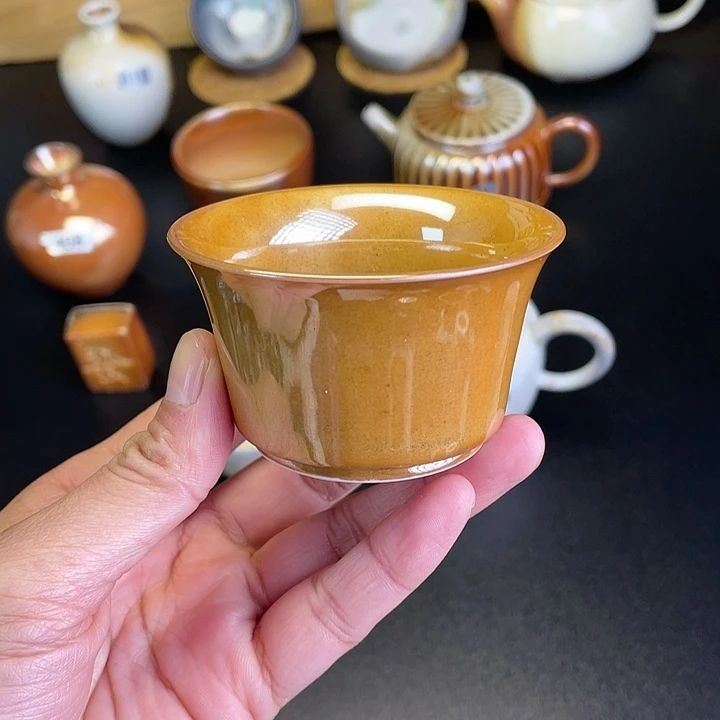 燃薪柴烧茶器志野杯