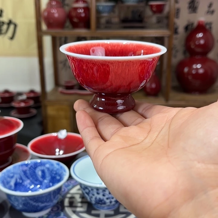 景德镇浅行窑小高足杯