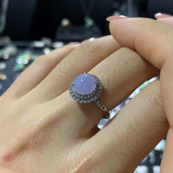 翡翠银S925镶嵌戒指