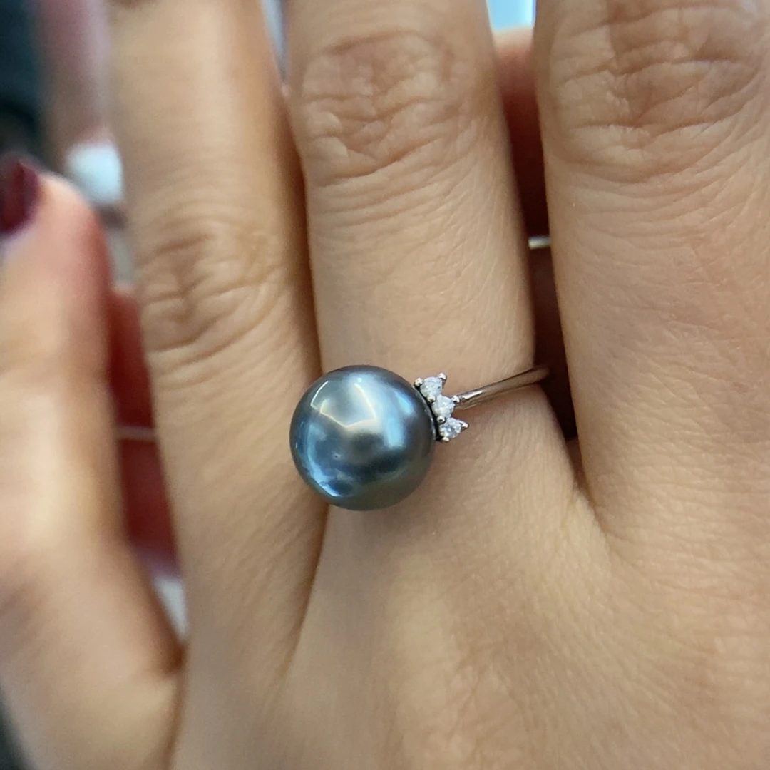 【闪购商品】海水珍珠戒圈银S925镶嵌