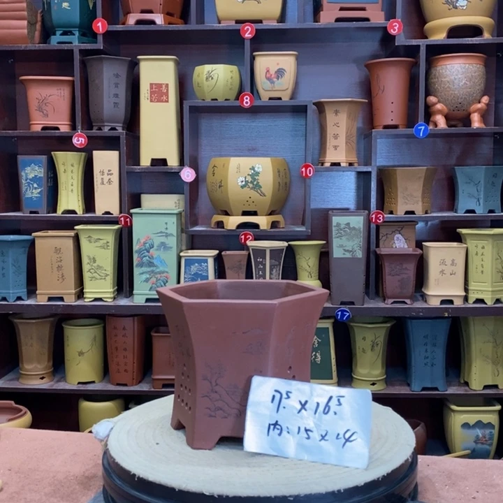 紫砂花盆紫砂花盆