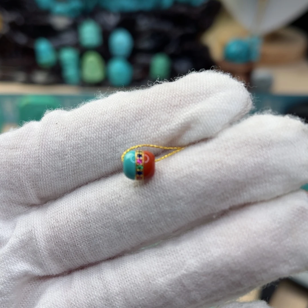 绿松石汉堡珠未镶嵌